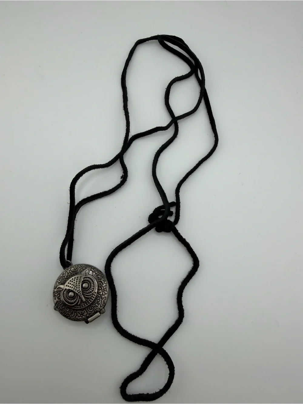 Decree Silver-Tone Pocket Watch Pendant with Peace Symbol